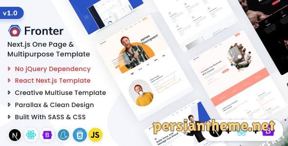 Fronter - قالب لندینگ چند منظوره Next.js